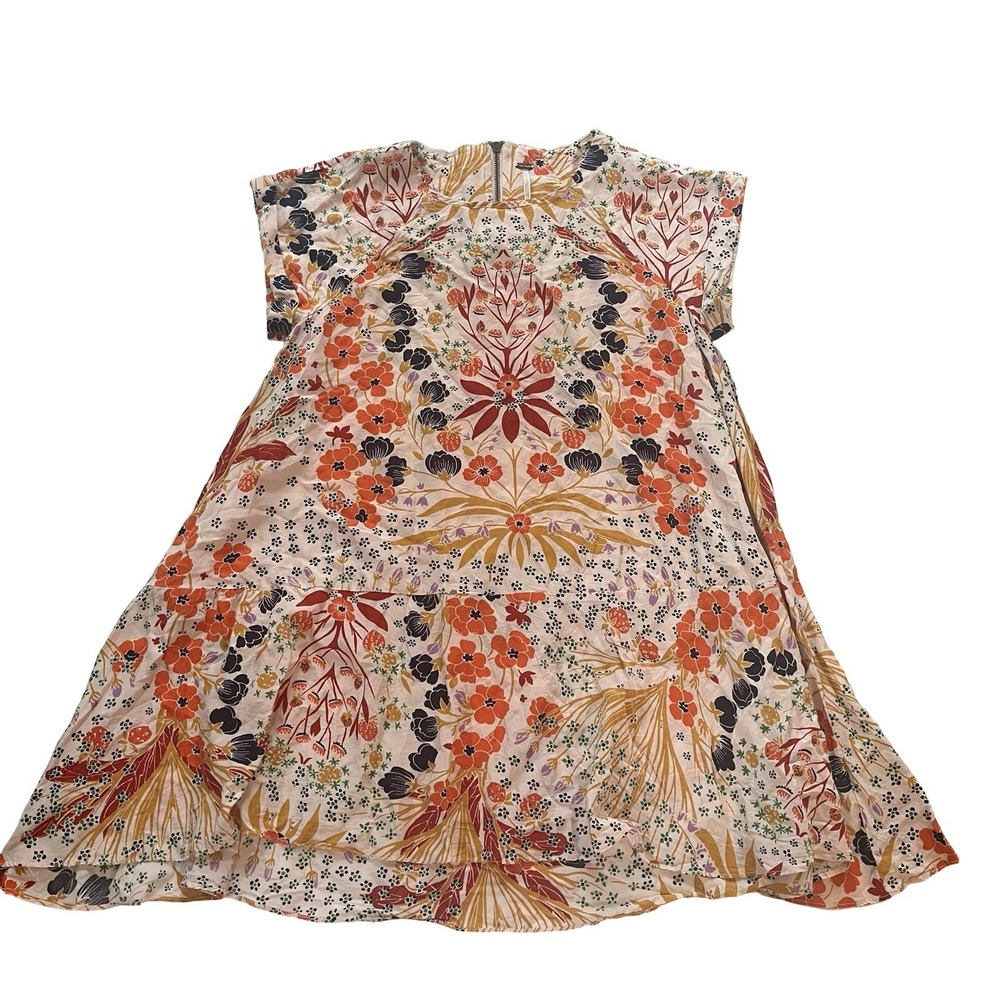 Free People Size XS Floral Allover Print‎ Sundress Mini Cap Sleeve Sundress